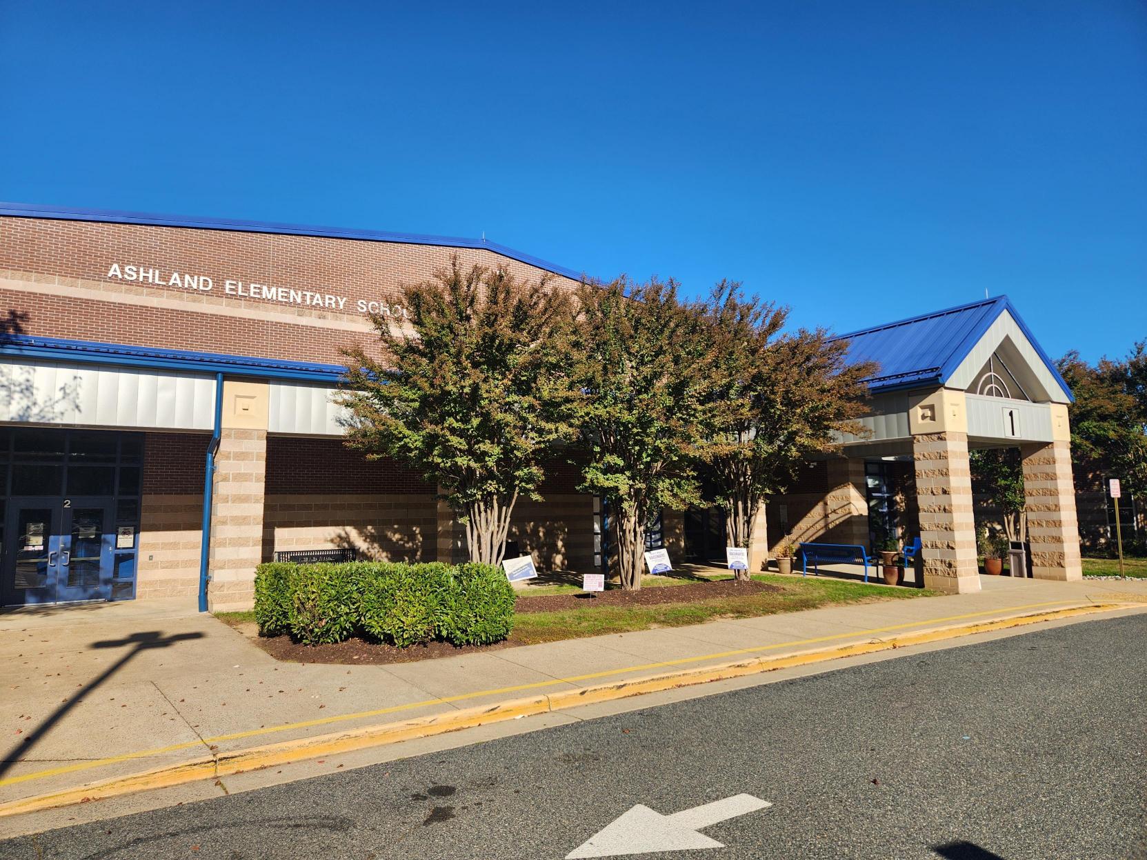 Ashland Elementary School building entrance