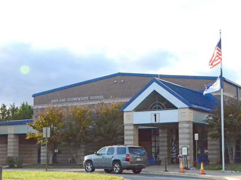 Ashland Elementary School building entrance